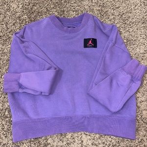 Air Jordan Purple Cropped Sweatshirt